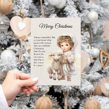 Baby Jesus and Lamb Illustration