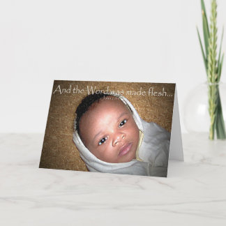 Baby Jesus auf dem Weg Feiertagskarte