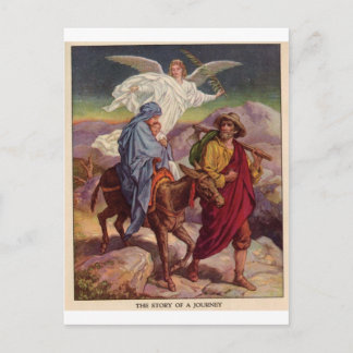 Baby Jesus auf dem Weg nach Ägypten Postkarte