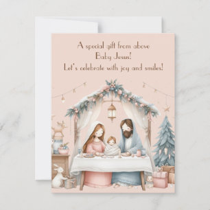 Baby Jesus Christmas Grußkarte Einladung