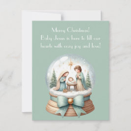 Baby Jesus & Cozy Joy Greeting Card Einladung