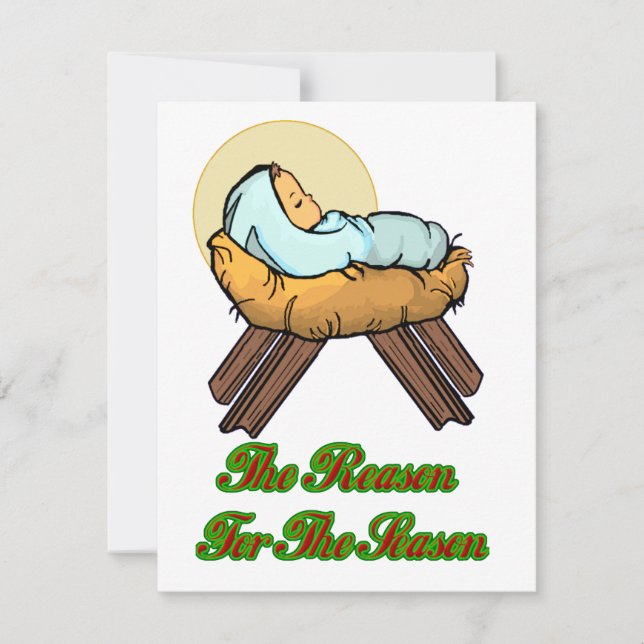 Baby Jesus: Feiertagskarte (Vorderseite)