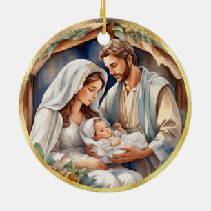 Baby Jesus Geburtsurlaubskarte Keramik Ornament