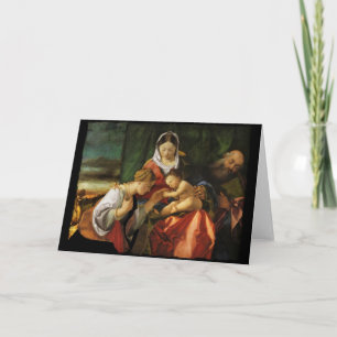 Baby Jesus Heilige Katharina und Maria Feiertagskarte
