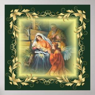 Baby Jesus, Mary & Joseph ~ Die heilige Familie ~ Poster