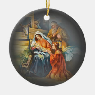Baby Jesus, Mary & Joseph~The Heilige Familie~Ange Keramik Ornament