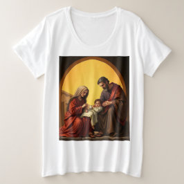 Baby Jesus Mary und Joseph Women's Plus Size T-Shi Große Größe T-Shirt