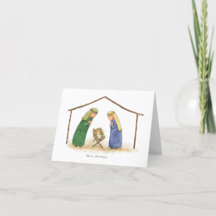 Baby Jesus mit Mary und Joseph Holiday Card Feiertagskarte