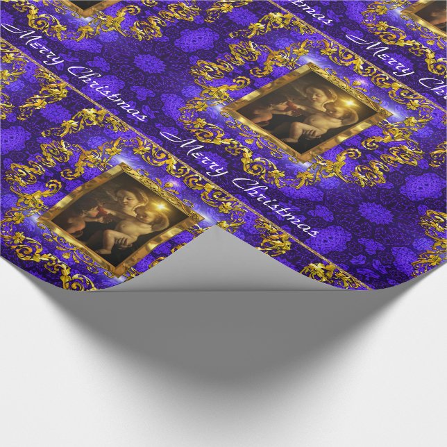 Baby Jesus segne seinen heiligen Namen Geschenkpapier (Ecke)