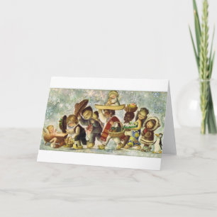 Baby Jesus und Kinder vintage Weihnachten 1964