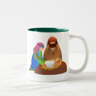 Baby Jesus Zweifarbige Tasse