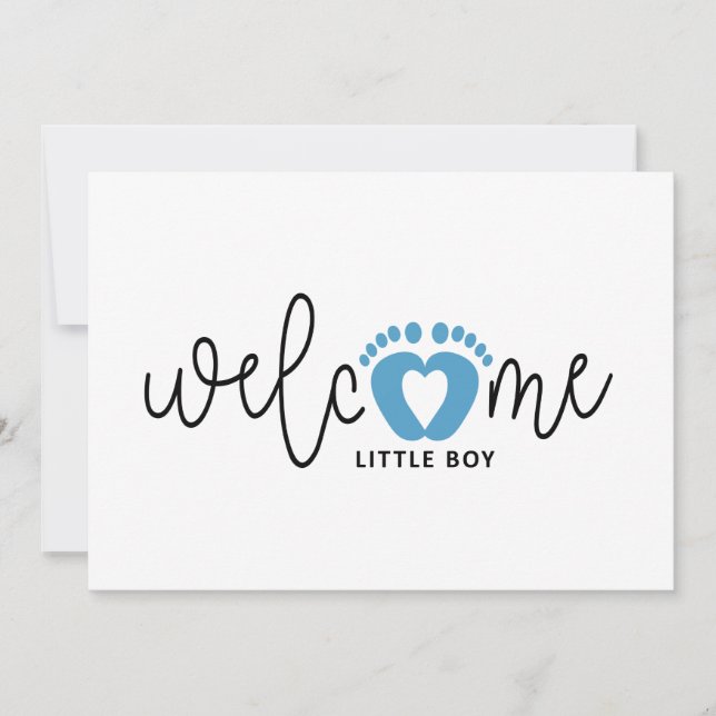 Baby jongen is geboren. geboortekaartjes. kaart (Vorderseite)