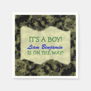 Baby-Junge - Camouflage-Themed Baby-Dusche Serviette