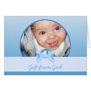Baby-Junge-Foto-Geschenk aus dem Blue-Bogen-Bibel-