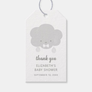 Baby Junge / Niedliche graue Wolke. Babydusche dan Geschenkanhänger