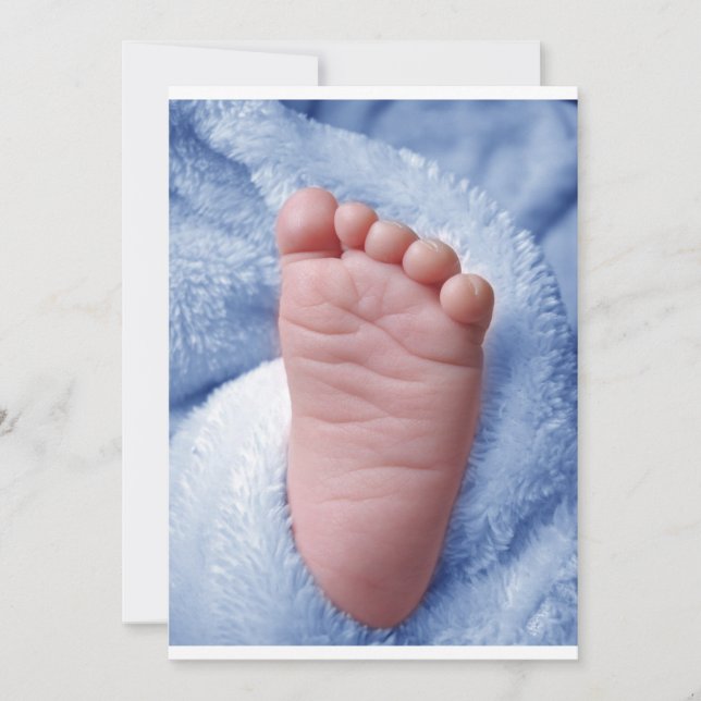 Baby Jungen Einladung (Vorderseite)