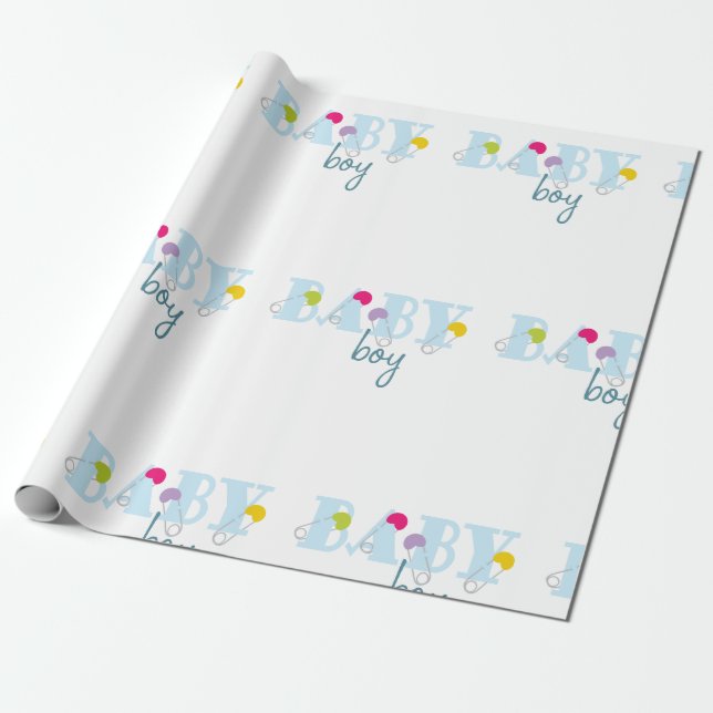 Baby Jungen Geschenkpapier (Ungerollt)