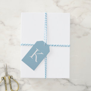 Baby-Jungen-Mitteilungs-Geschenk mit Monogramm Geschenkanhänger