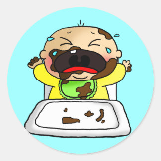 Baby Jungen Runder Aufkleber