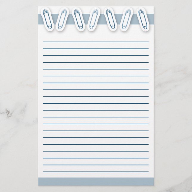 Baby-Jungen-Sicherheits-Button Briefpapier (Vorderseite)