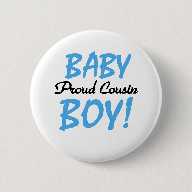 Baby-Jungen-stolzer Cousin Button (Vorderseite)