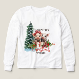 Baby Kälber - Country Christmas Wishes LS T-Shirt