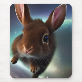 Baby-Kaninchen im Weltraum Mousepad