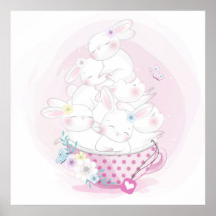 Baby-Kaninchen Poster