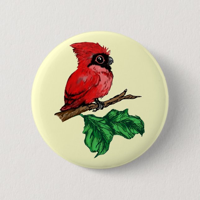 Baby-Kardinals-Knopf Button (Vorderseite)