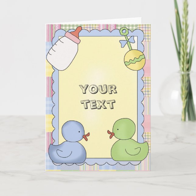 Baby-Karten-Dusche, Glückwunsch, danke, neues Baby Karte (Vorderseite)