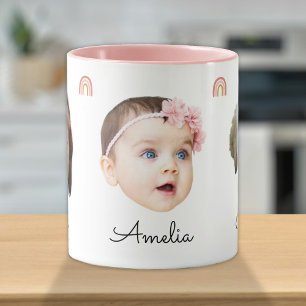 Baby Kids Family Gesicht 3 Fotos Rainbow Boho Tasse