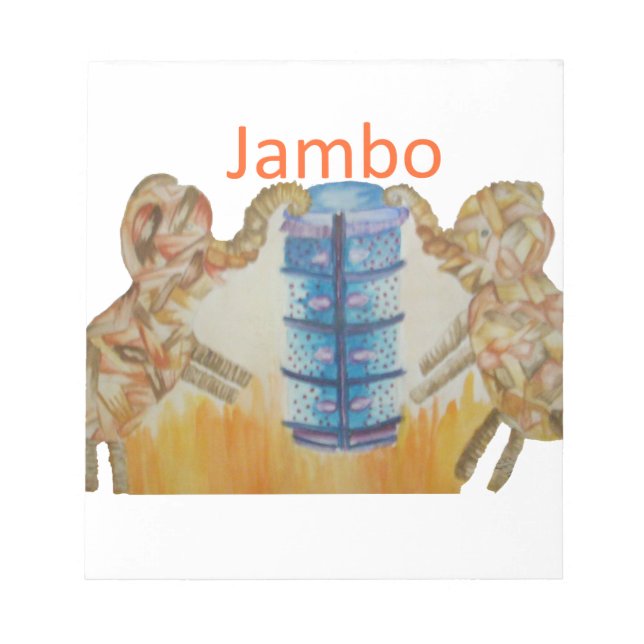 Baby Kids Jambo Jumbo Elephant Design Notizblock (Vorderseite)