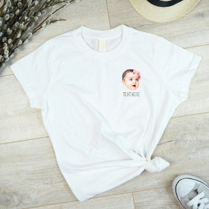 Baby Kids Katze Hund Gesicht Foto Tasche Lustiges  T-Shirt