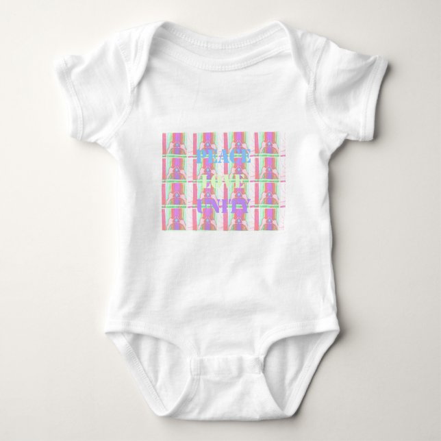 Baby Kids Peace Liebe Unity Hakuna Matata design.p Baby Strampler (Vorderseite)