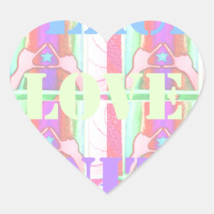 Baby Kids Peace Liebe Unity Hakuna Matata design.p Herz-Aufkleber