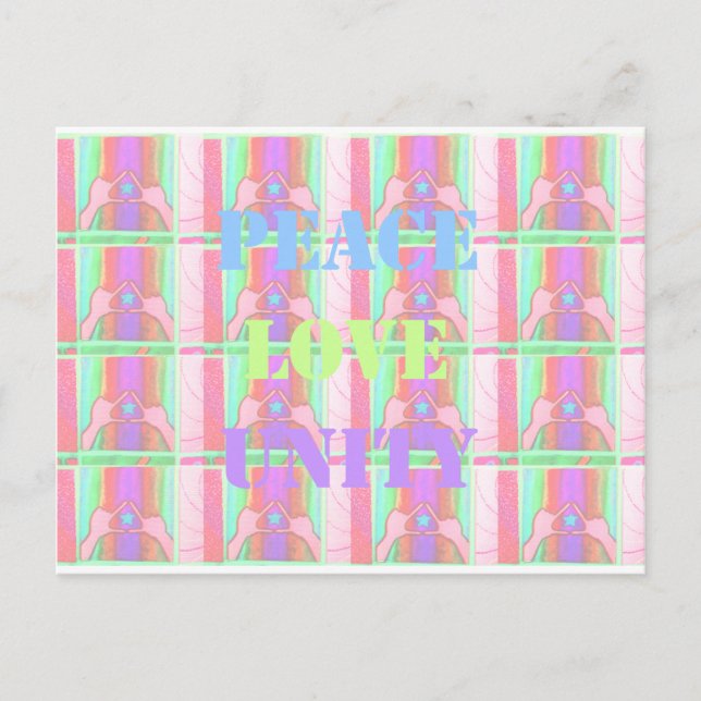 Baby Kids Peace Liebe Unity Hakuna Matata design.p Postkarte (Vorderseite)