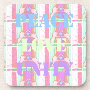 Baby Kids Peace Liebe Unity Hakuna Matata design.p Untersetzer