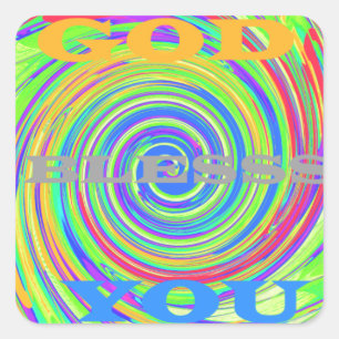 Baby Kinder Gott segne dich..pnng Quadratischer Aufkleber