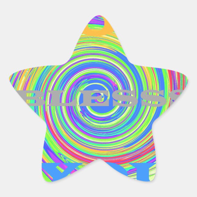 Baby Kinder Gott segne dich..pnng Stern-Aufkleber (Vorderseite)