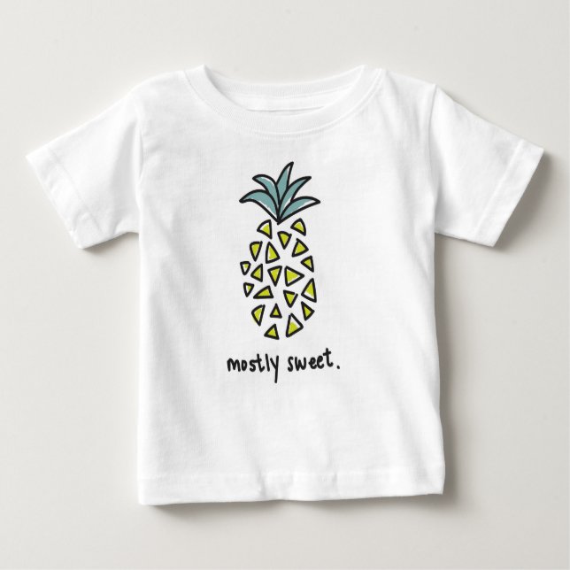 Baby-/Kinder"größtenteils süßes" Ananas-T-Shirt Baby T-shirt (Vorderseite)