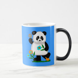 Baby Kinder Panda mit Blume 2 Verwandlungstasse