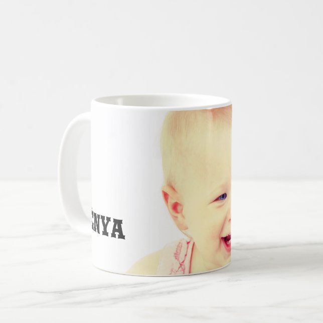 Baby-/KinderFoto hochladen Kaffeetasse (Vorderseite Links)