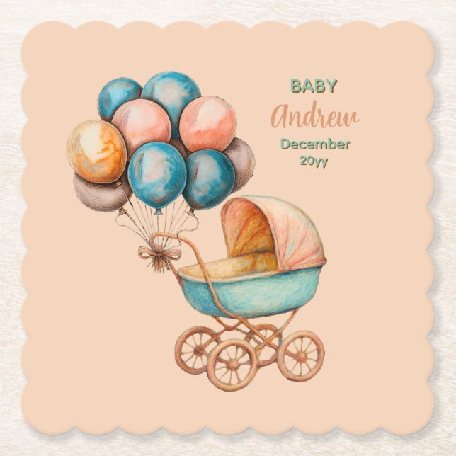 Baby-Kinderwagen-Unterlage Untersetzer (Vorderseite)