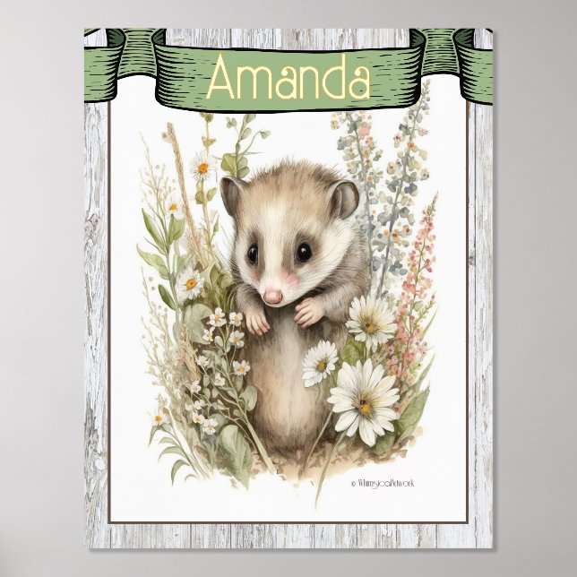 Baby Kinderzimmer Süße Tier Foliendrucke (Vorderseite)