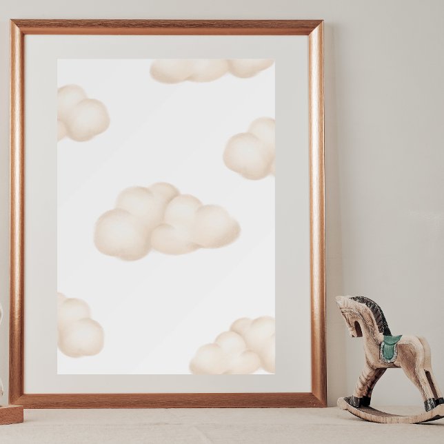 Baby Kinderzimmer Whimsical Floating Kitten Clouds Poster (Von Creator hochgeladen)