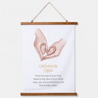 Baby Kinderzimmer Wood Topped Wall Tapestry Wandteppich Mit Holzrahmen