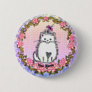 Baby Kitten Cat Button