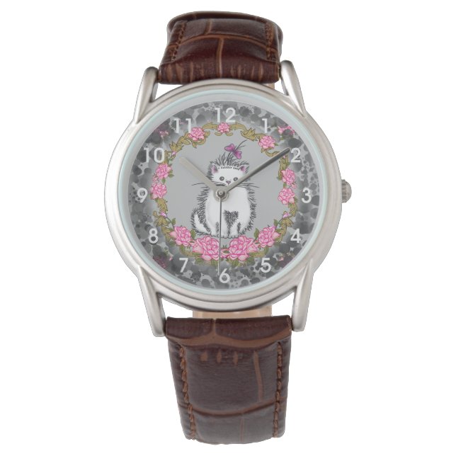 Baby Kitten Cat Watch Armbanduhr (Vorderseite)