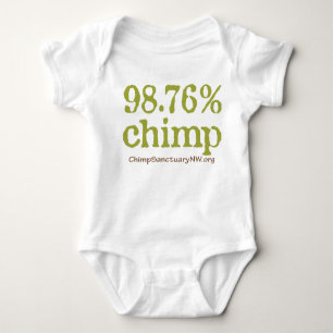 Baby-Kleidung mit dem Logo mit 98,76% Schimpansen! Baby Strampler