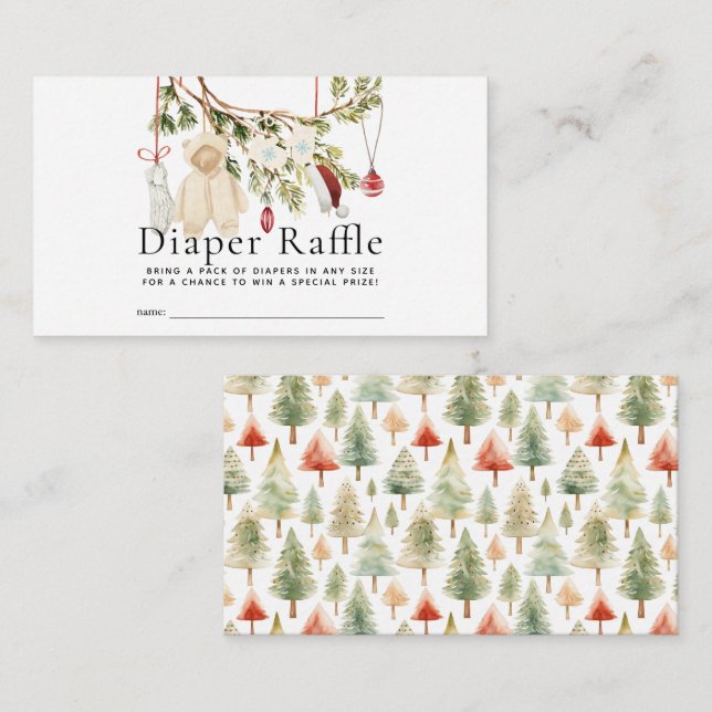 Baby Kleidung Wäscherei Windeln Raffle Ticket Begleitkarte (Vorne/Hinten)